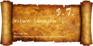 Volent Tavaszka névjegykártya